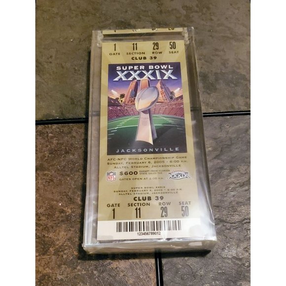 Super Bowl XXXIX 1995 Replica Ticket In Hard Acrylic Case 49ers Vs Chargers - Picture 1 of 3